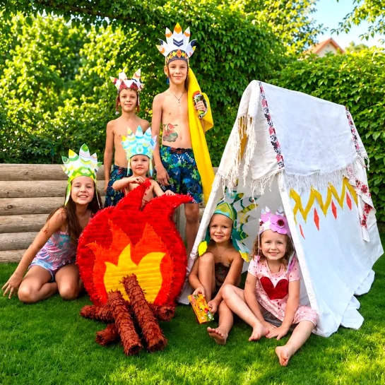Piñata am Lagerfeuer